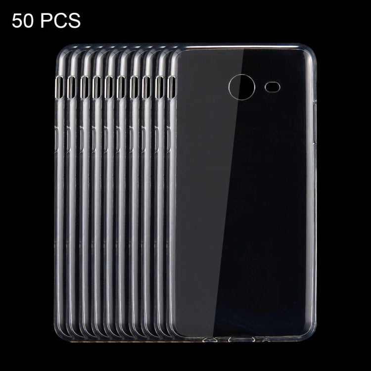 50 PCS For Galaxy J5 (2017) (US Version) 0.75mm TPU Transparent Protective Case Back Cover Shell