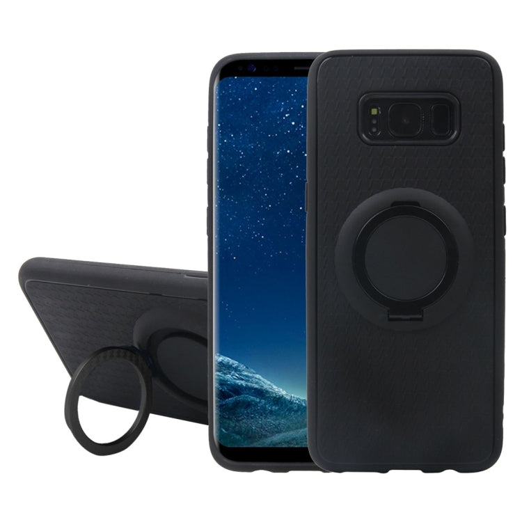 For Galaxy S8 TPU + PC Protective Back Case with Ring Holder