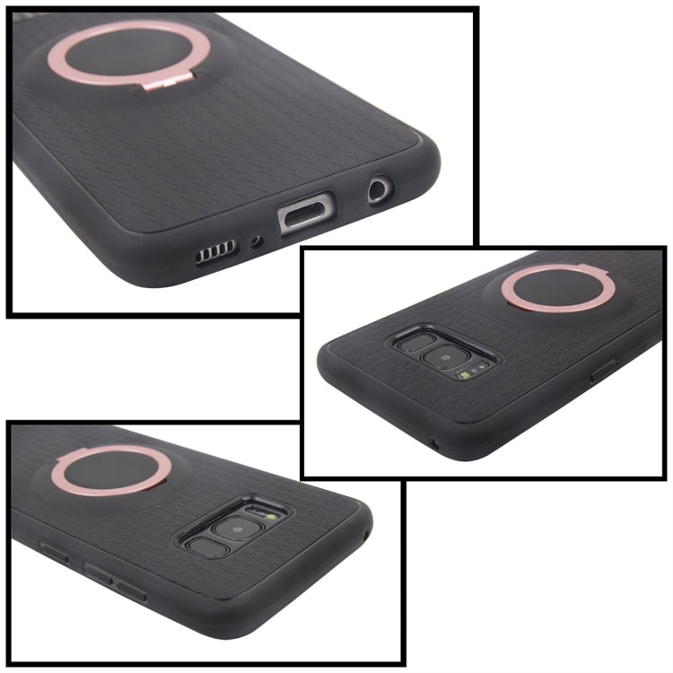 For Galaxy S8 TPU + PC Protective Back Case with Ring Holder