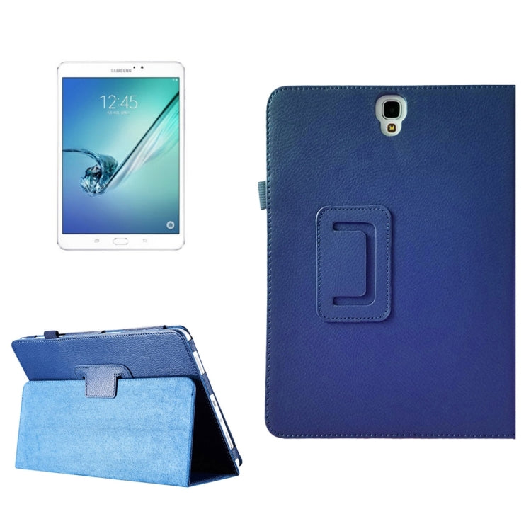 For Galaxy Tab S3 9.7 / T820 Litchi Texture Horizontal Flip Leather Case with Sleep / Wake-up Function & Holder