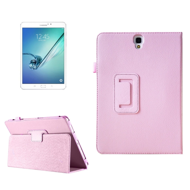 For Galaxy Tab S3 9.7 / T820 Litchi Texture Horizontal Flip Leather Case with Sleep / Wake-up Function & Holder