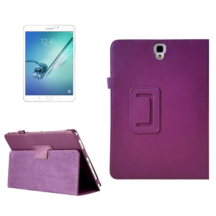 For Galaxy Tab S3 9.7 / T820 Litchi Texture Horizontal Flip Leather Case with Sleep / Wake-up Function & Holder
