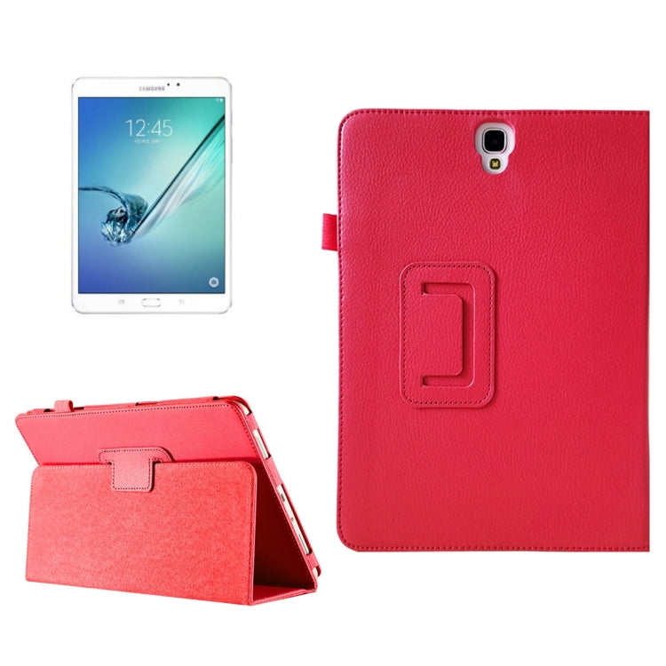For Galaxy Tab S3 9.7 / T820 Litchi Texture Horizontal Flip Leather Case with Sleep / Wake-up Function & Holder