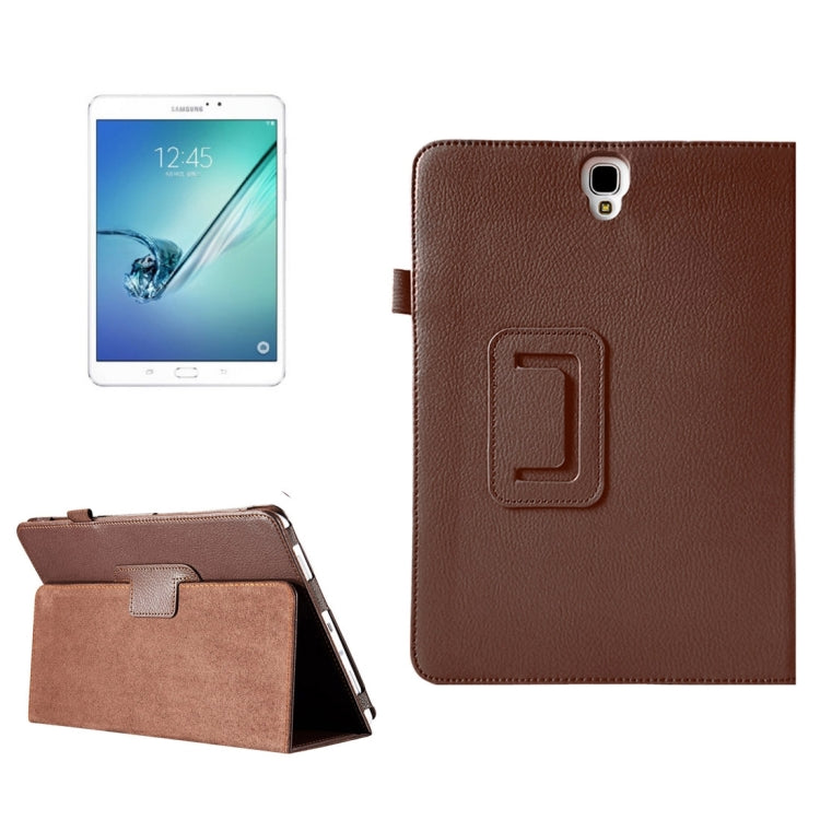 For Galaxy Tab S3 9.7 / T820 Litchi Texture Horizontal Flip Leather Case with Sleep / Wake-up Function & Holder