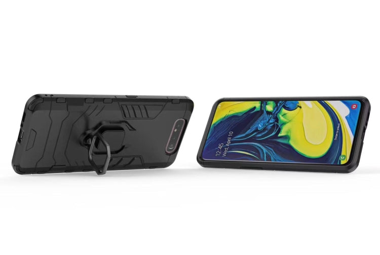 PC + TPU Shockproof Protective Case for Galaxy A80 / A90, with Magnetic Ring Holder