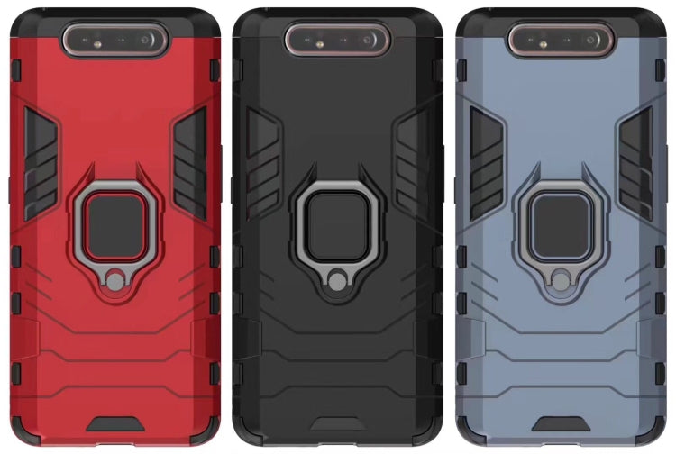 PC + TPU Shockproof Protective Case for Galaxy A80 / A90, with Magnetic Ring Holder