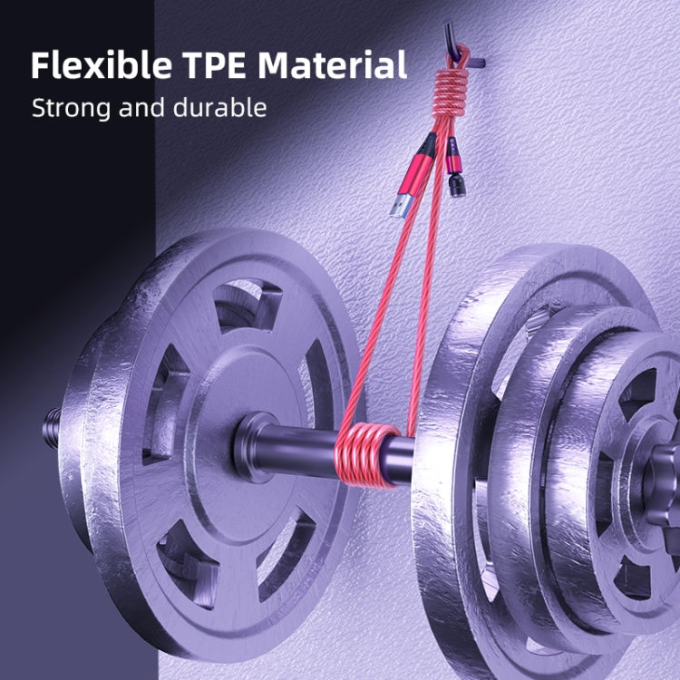 2.4A 540 Degree Bendable Streamer Magnetic Data Cable without Magnetic Head, Cable Length: 1m