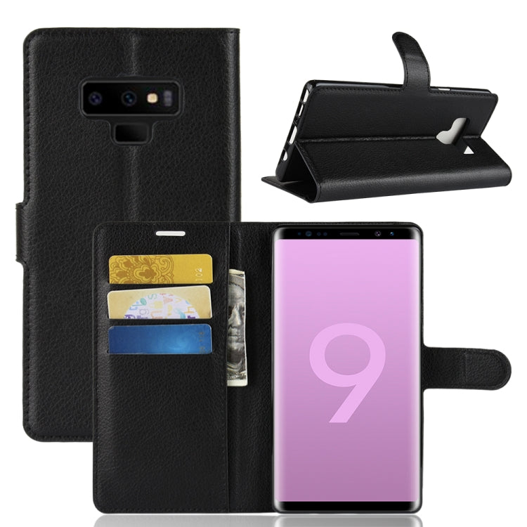 Litchi Texture Horizontal Flip Leather Case for Galaxy Note 9, with Wallet & Holder & Card Slots