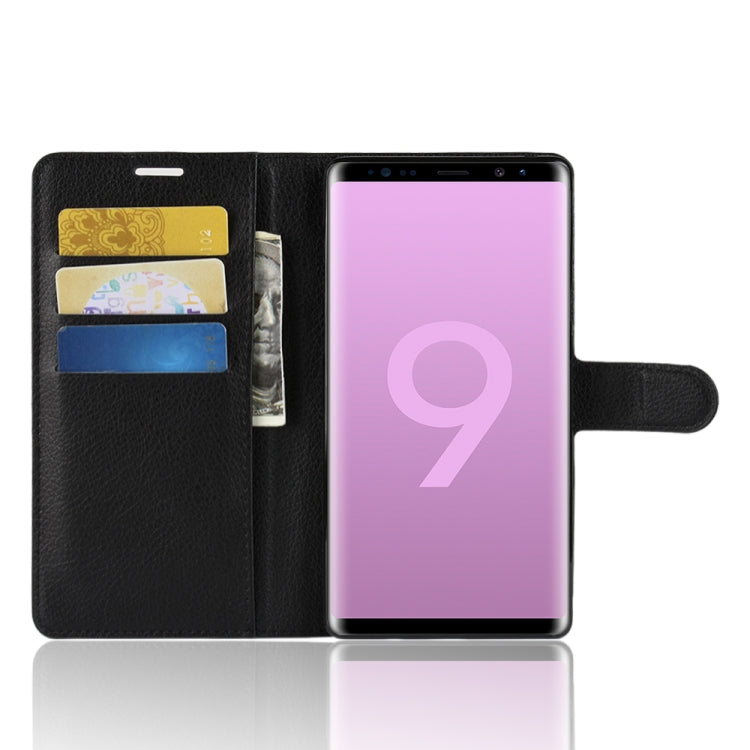 Litchi Texture Horizontal Flip Leather Case for Galaxy Note 9, with Wallet & Holder & Card Slots