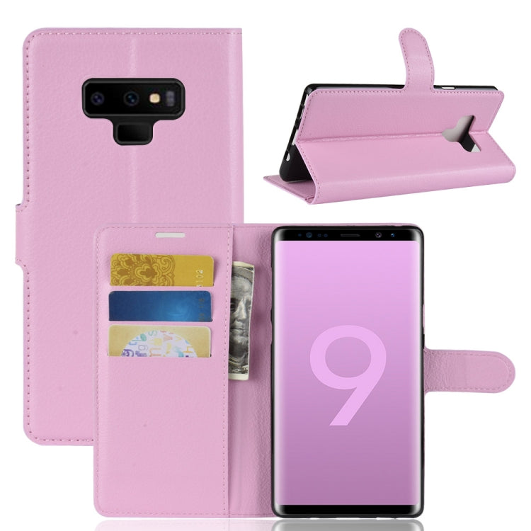 Litchi Texture Horizontal Flip Leather Case for Galaxy Note 9, with Wallet & Holder & Card Slots