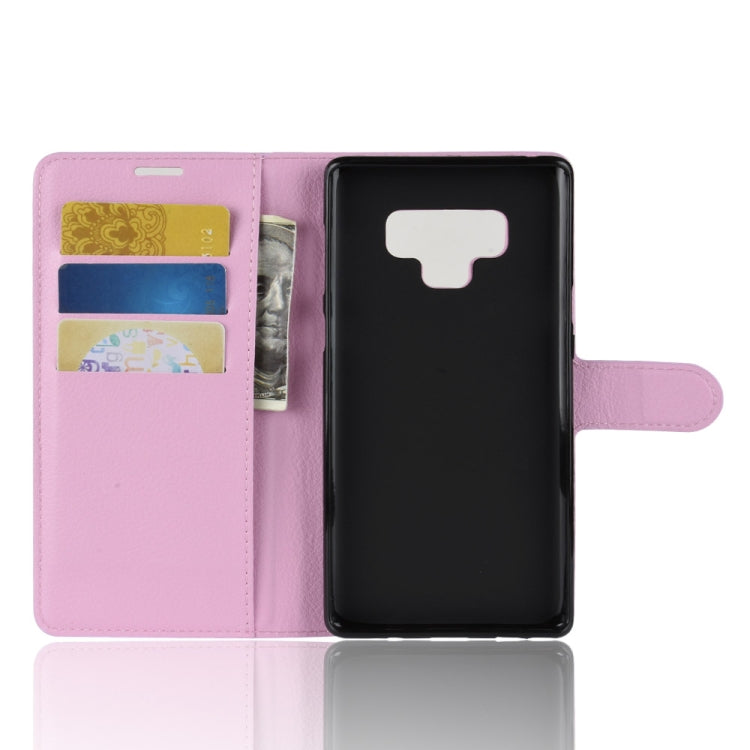 Litchi Texture Horizontal Flip Leather Case for Galaxy Note 9, with Wallet & Holder & Card Slots