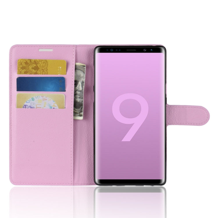 Litchi Texture Horizontal Flip Leather Case for Galaxy Note 9, with Wallet & Holder & Card Slots