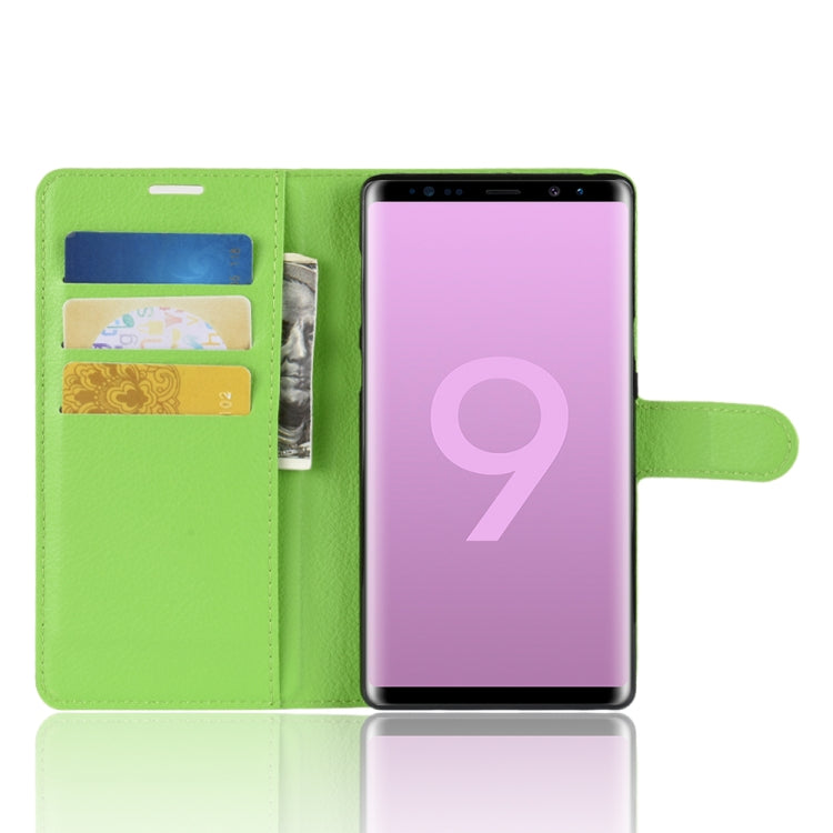 Litchi Texture Horizontal Flip Leather Case for Galaxy Note 9, with Wallet & Holder & Card Slots