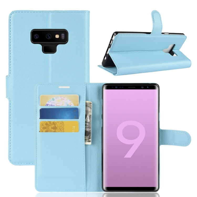 Litchi Texture Horizontal Flip Leather Case for Galaxy Note 9, with Wallet & Holder & Card Slots