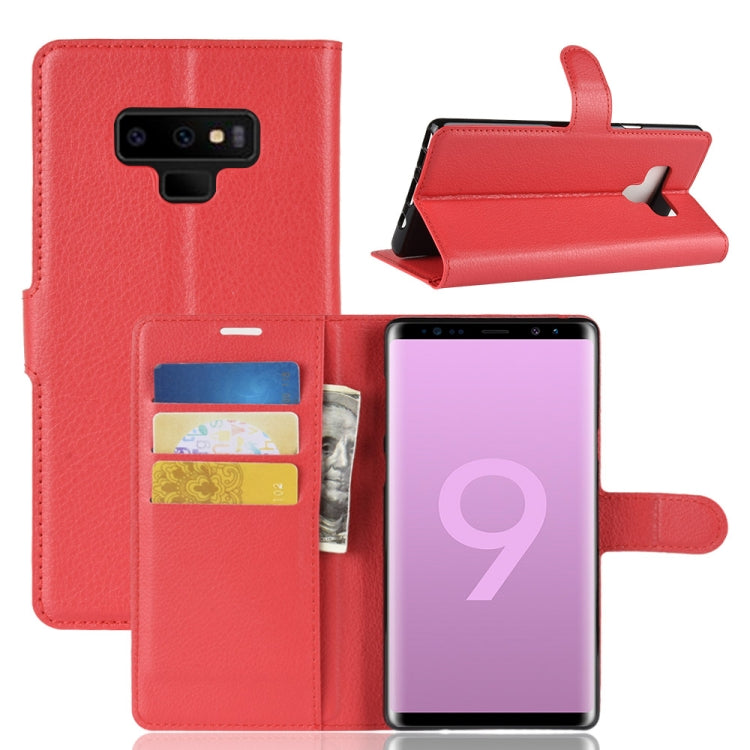 Litchi Texture Horizontal Flip Leather Case for Galaxy Note 9, with Wallet & Holder & Card Slots