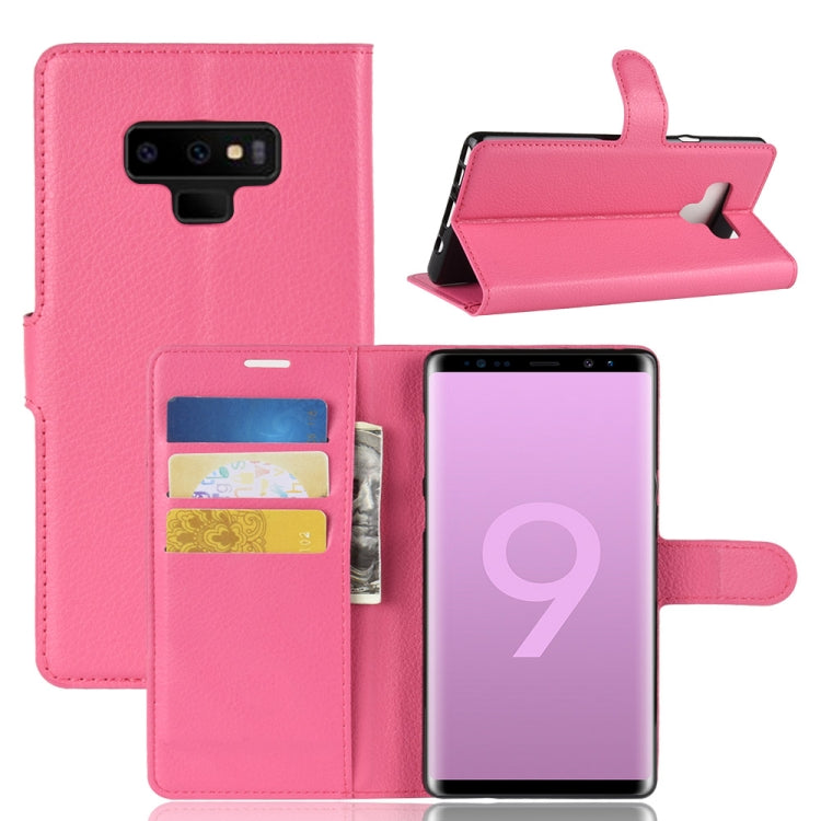 Litchi Texture Horizontal Flip Leather Case for Galaxy Note 9, with Wallet & Holder & Card Slots