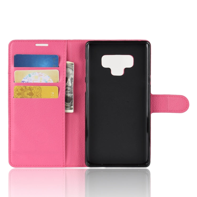 Litchi Texture Horizontal Flip Leather Case for Galaxy Note 9, with Wallet & Holder & Card Slots