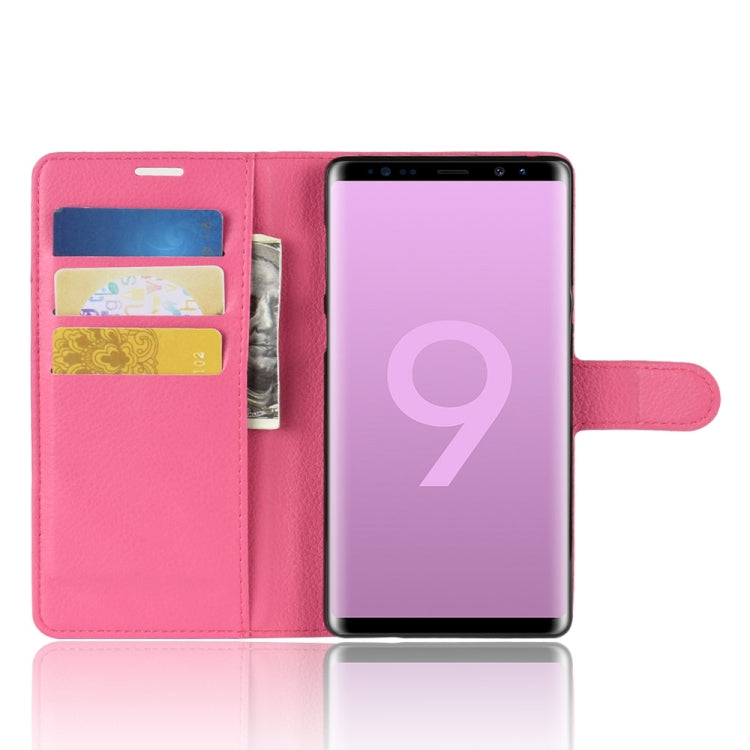 Litchi Texture Horizontal Flip Leather Case for Galaxy Note 9, with Wallet & Holder & Card Slots