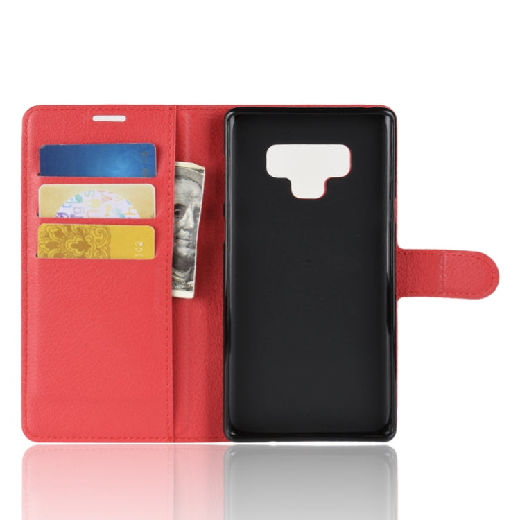 Litchi Texture Horizontal Flip Leather Case for Galaxy Note 9, with Wallet & Holder & Card Slots