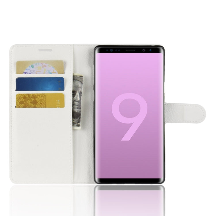 Litchi Texture Horizontal Flip Leather Case for Galaxy Note 9, with Wallet & Holder & Card Slots