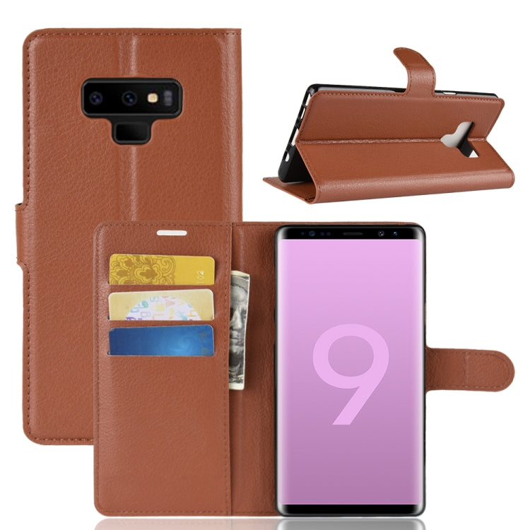 Litchi Texture Horizontal Flip Leather Case for Galaxy Note 9, with Wallet & Holder & Card Slots