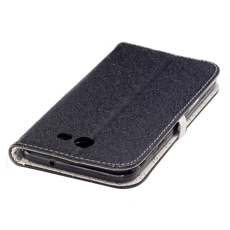 For Galaxy J7 (2017) (US Version) TPU + PU Love Contrast Color Lattice Horizontal Flip Leather Case with Holder & Card Slots & Wallet & Lanyard