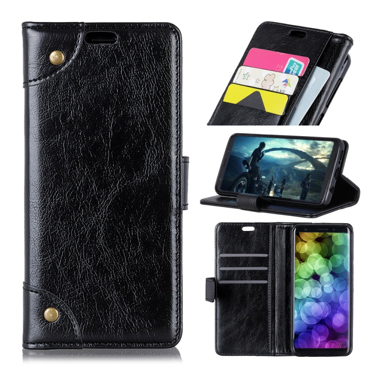 Copper Buckle Nappa Texture Horizontal Flip Leather Case for Galaxy A7 (2018), with Holder & Card Slots & Wallet