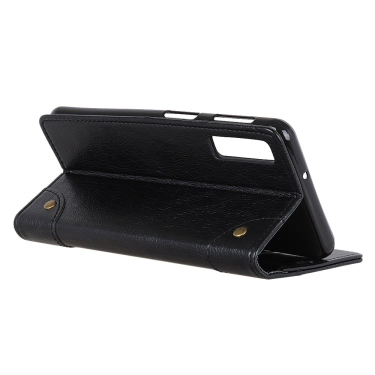 Copper Buckle Nappa Texture Horizontal Flip Leather Case for Galaxy A7 (2018), with Holder & Card Slots & Wallet