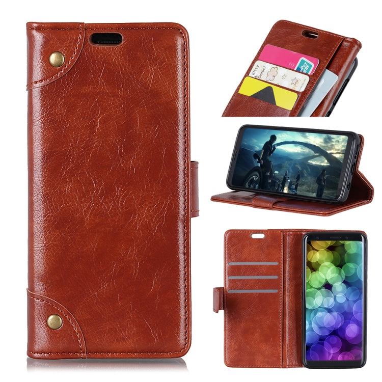 Copper Buckle Nappa Texture Horizontal Flip Leather Case for Galaxy A7 (2018), with Holder & Card Slots & Wallet