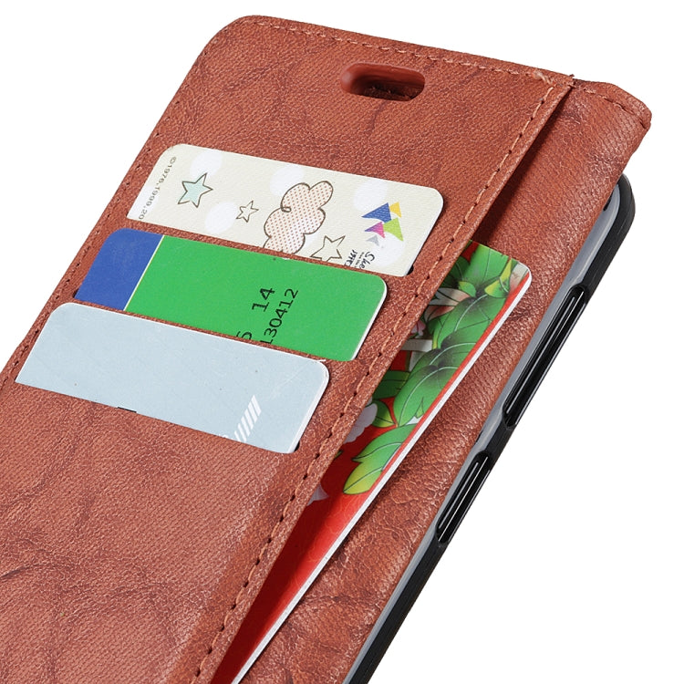 Copper Buckle Retro Crazy Horse Texture Horizontal Flip Leather Case for Galaxy A7 (2018), with Holder & Card Slots & Wallet