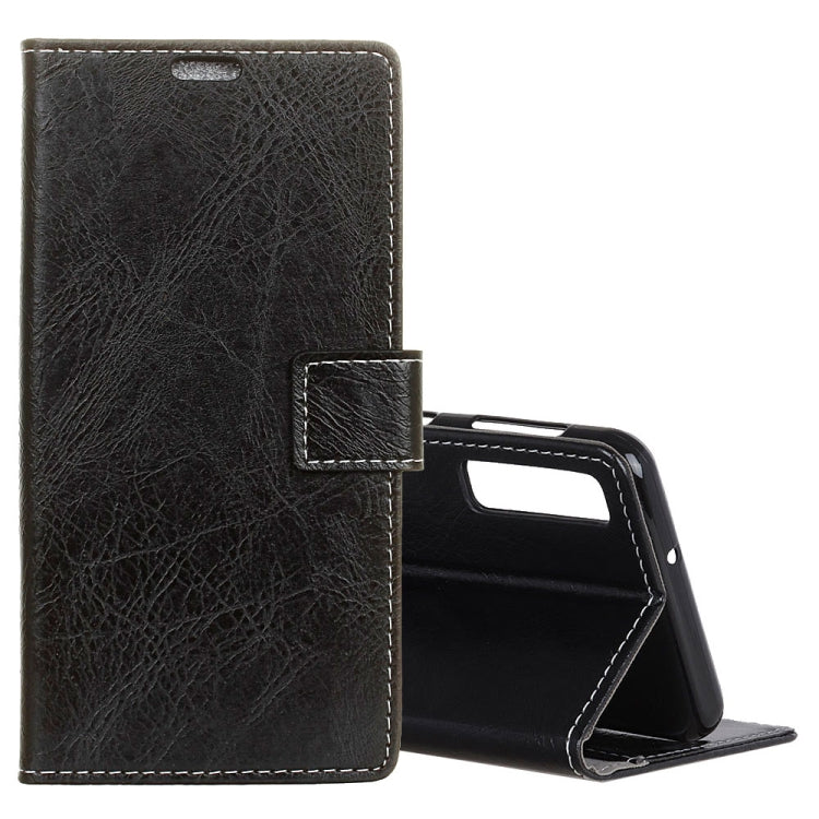 Retro Crazy Horse Texture Horizontal Flip Leather Case for Galaxy A7 (2018), with Holder & Card Slots & Wallet