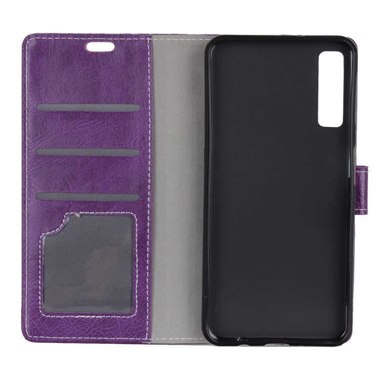 Retro Crazy Horse Texture Horizontal Flip Leather Case for Galaxy A7 (2018), with Holder & Card Slots & Wallet