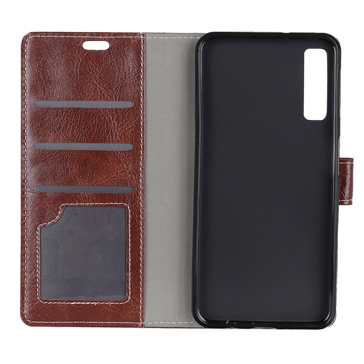 Retro Crazy Horse Texture Horizontal Flip Leather Case for Galaxy A7 (2018), with Holder & Card Slots & Wallet