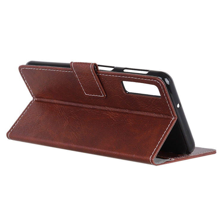 Retro Crazy Horse Texture Horizontal Flip Leather Case for Galaxy A7 (2018), with Holder & Card Slots & Wallet