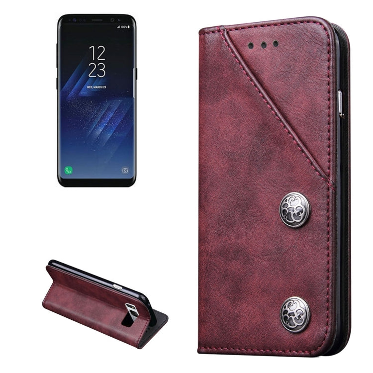 For Galaxy S8 Bronze Texture Casual Style with Absorption Horizontal Flip Leather Case with Holder & Card Slots & Wallet