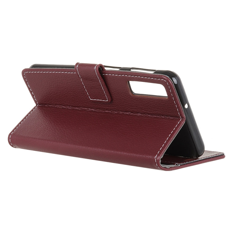 Litchi Texture Horizontal Flip Leather Case for Galaxy A7 (2018), with Holder & Card Slots & Wallet