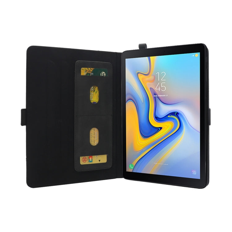 Horizontal Flip Double Holder Leather Case for Galaxy Tab A 10.5 T590 / T595, with Card Slots & Photo Frame & Pen Slot