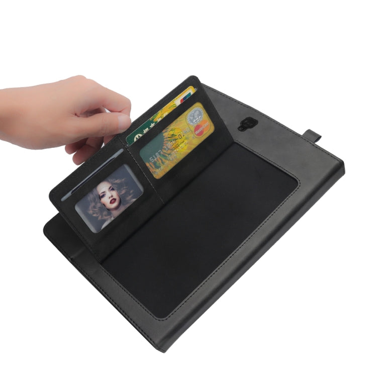 Horizontal Flip Double Holder Leather Case for Galaxy Tab A 10.5 T590 / T595, with Card Slots & Photo Frame & Pen Slot