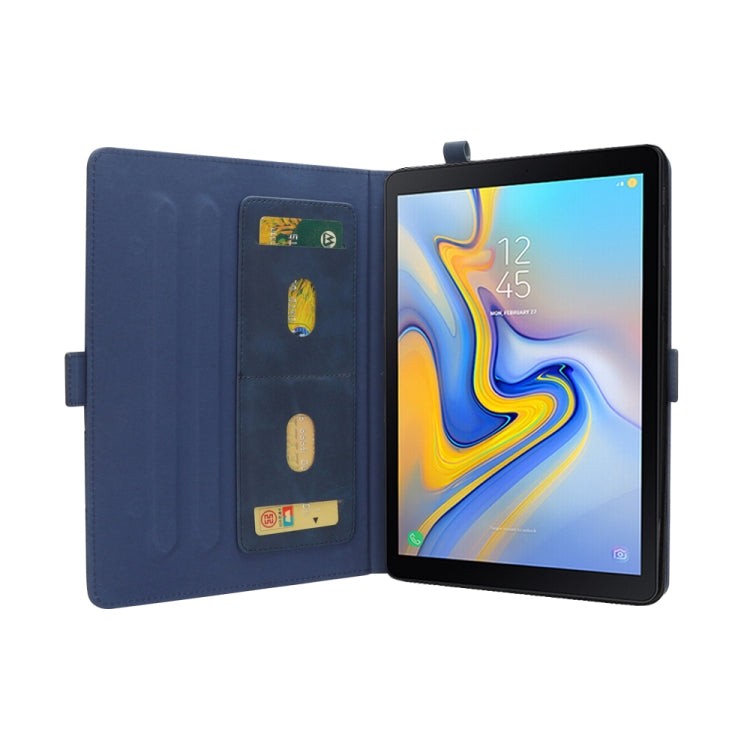 Horizontal Flip Double Holder Leather Case for Galaxy Tab A 10.5 T590 / T595, with Card Slots & Photo Frame & Pen Slot