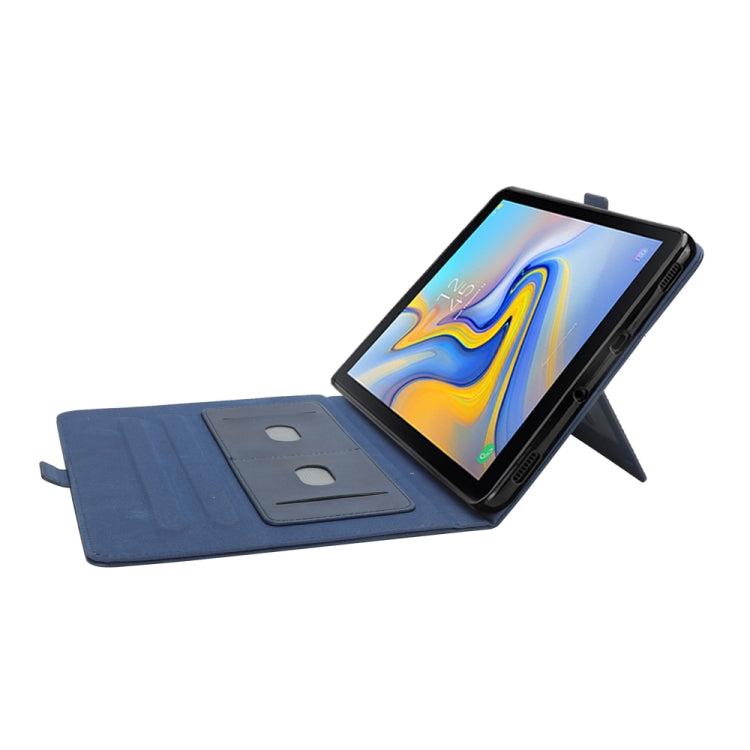 Horizontal Flip Double Holder Leather Case for Galaxy Tab A 10.5 T590 / T595, with Card Slots & Photo Frame & Pen Slot