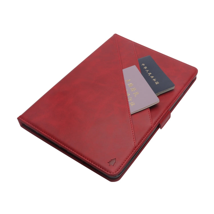 Horizontal Flip Double Holder Leather Case for Galaxy Tab A 10.5 T590 / T595, with Card Slots & Photo Frame & Pen Slot