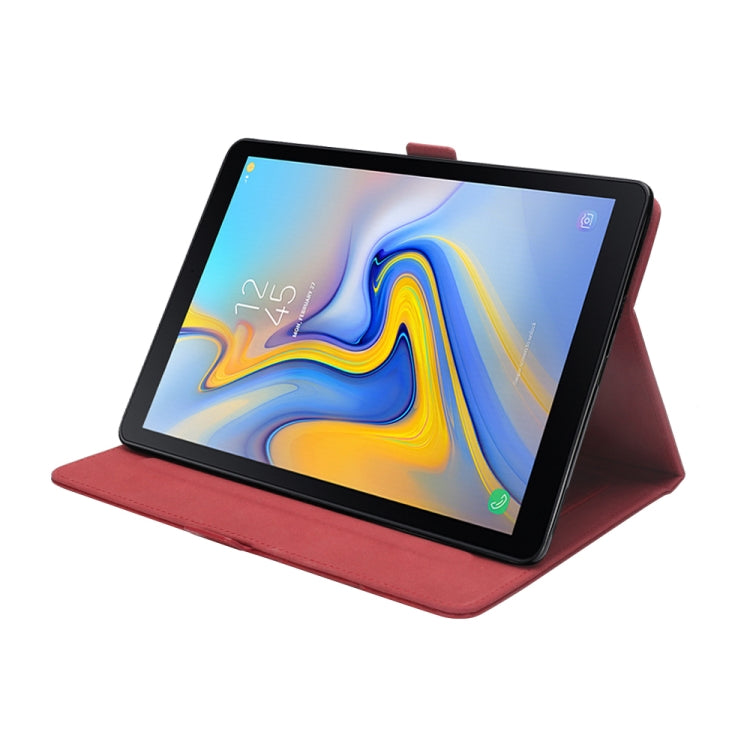 Horizontal Flip Double Holder Leather Case for Galaxy Tab A 10.5 T590 / T595, with Card Slots & Photo Frame & Pen Slot