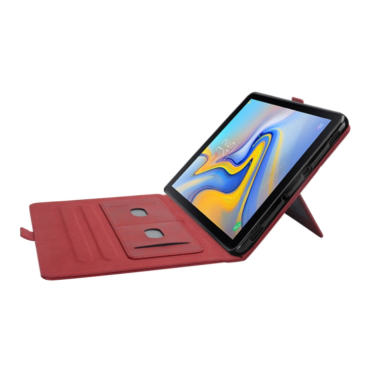 Horizontal Flip Double Holder Leather Case for Galaxy Tab A 10.5 T590 / T595, with Card Slots & Photo Frame & Pen Slot