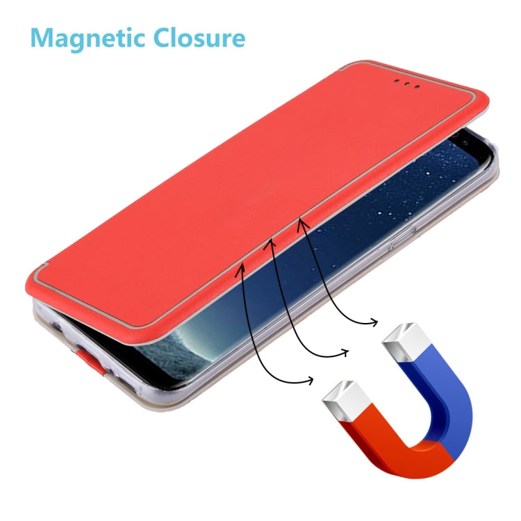 For Galaxy S8 Ultra-thin Magnetic Horizontal Flip Shockproof Protective Leather Case with Holder & Card Slot