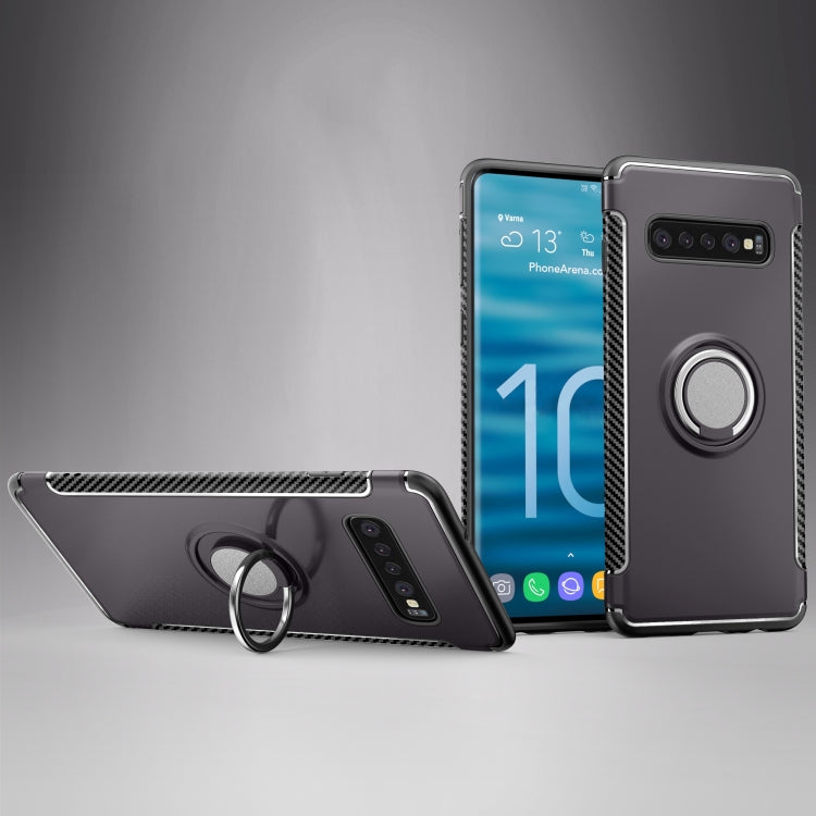 Shockproof Car Magnetic Case with 360 Degree Rotating Armor Ring for Galaxy S10