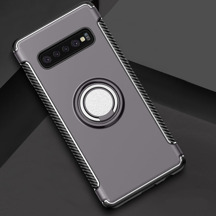 Shockproof Car Magnetic Case with 360 Degree Rotating Armor Ring for Galaxy S10