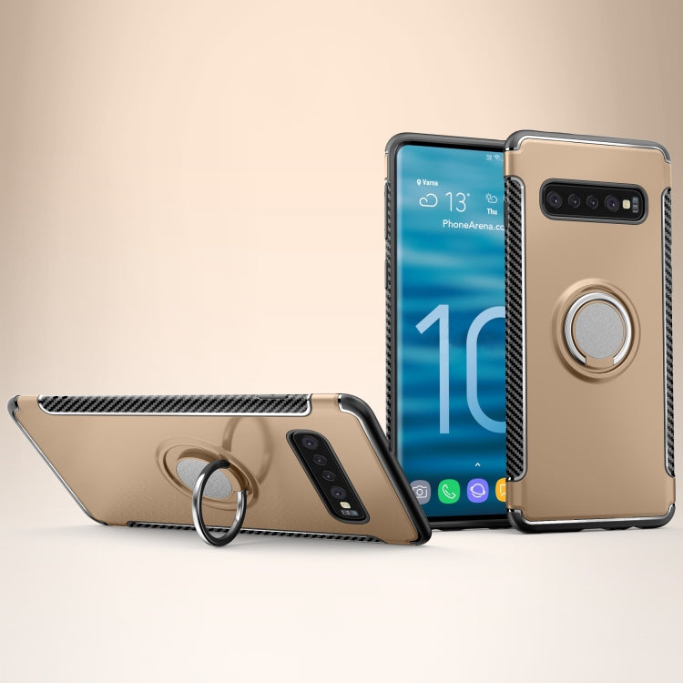 Shockproof Car Magnetic Case with 360 Degree Rotating Armor Ring for Galaxy S10