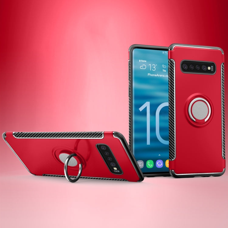 Shockproof Car Magnetic Case with 360 Degree Rotating Armor Ring for Galaxy S10