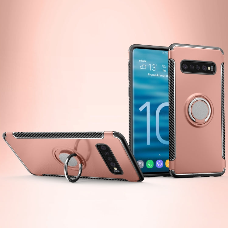 Shockproof Car Magnetic Case with 360 Degree Rotating Armor Ring for Galaxy S10