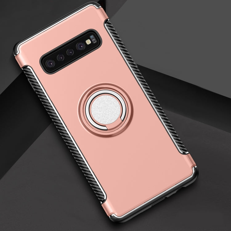 Shockproof Car Magnetic Case with 360 Degree Rotating Armor Ring for Galaxy S10
